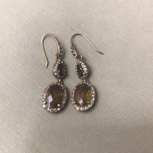 Citrine/topaz-colored earrings (Monet)